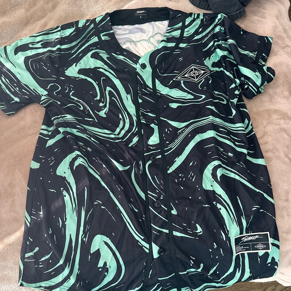 Slander DJ green and black jersey